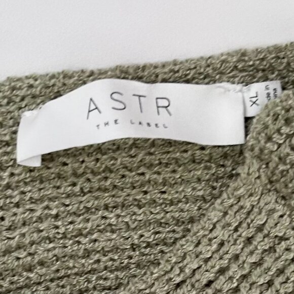 ASTR The Label Twist Back Sweater XL Olive Green Reversible 2-Way Pullover Knit - Picture 8 of 13